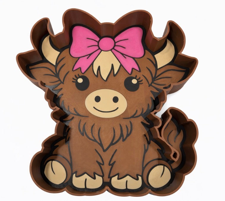 Highland Cow 3D Printed Trinket Tray