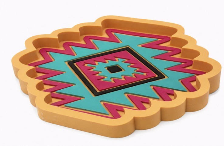 Aztec Western 3D Printed Trinket Tray