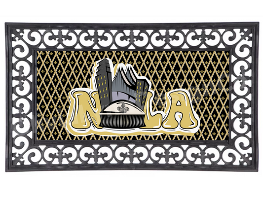 NOLA Interchangeable Door Mat Frame and Insert