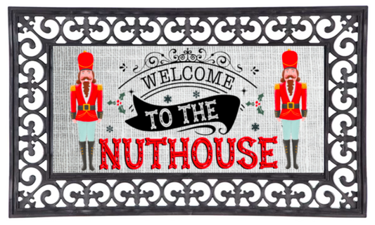 Welcome to the Nuthouse Door Mat