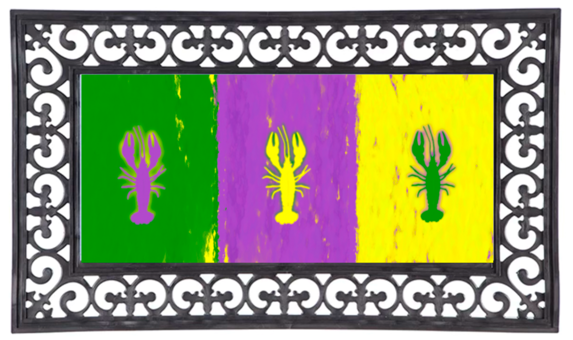 Mardi Gras Crawfish Door Mat