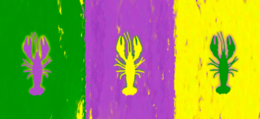 Mardi Gras Crawfish Door Mat Insert