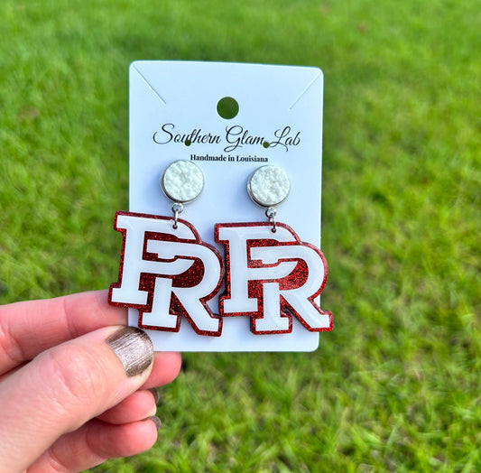 Pearl River Earrings, game day earring, school spirit earring