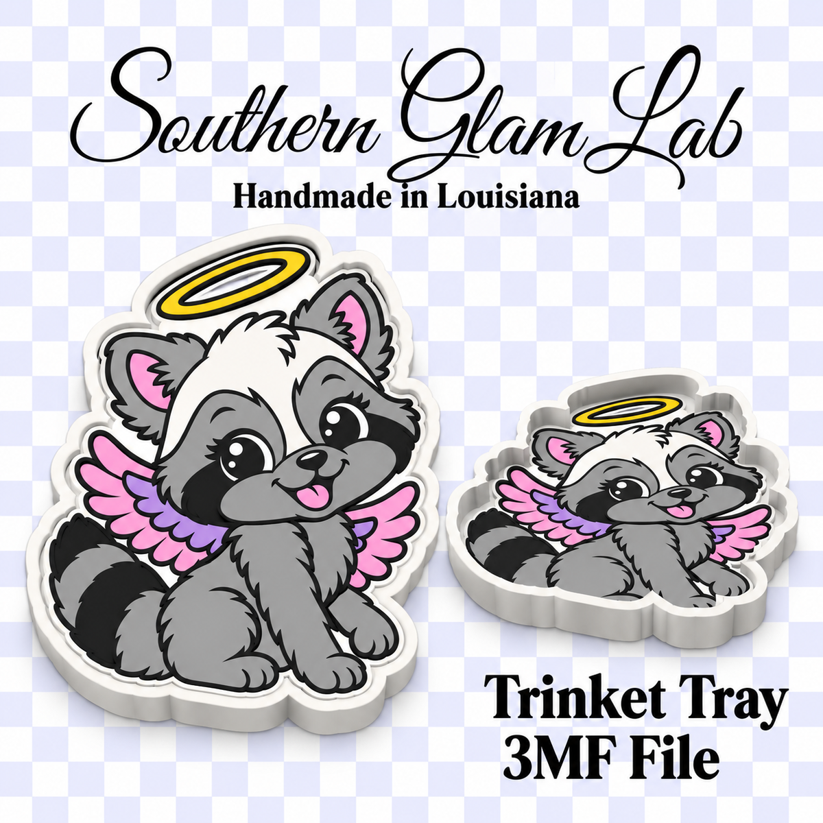 Halo Raccoon Trinket Tray 3MF File