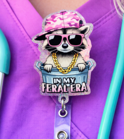 Feral Era Raccoon Badge Reel