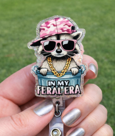 Feral Era Raccoon Badge Reel