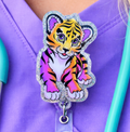 Lisa Frank Dog Badge Reel