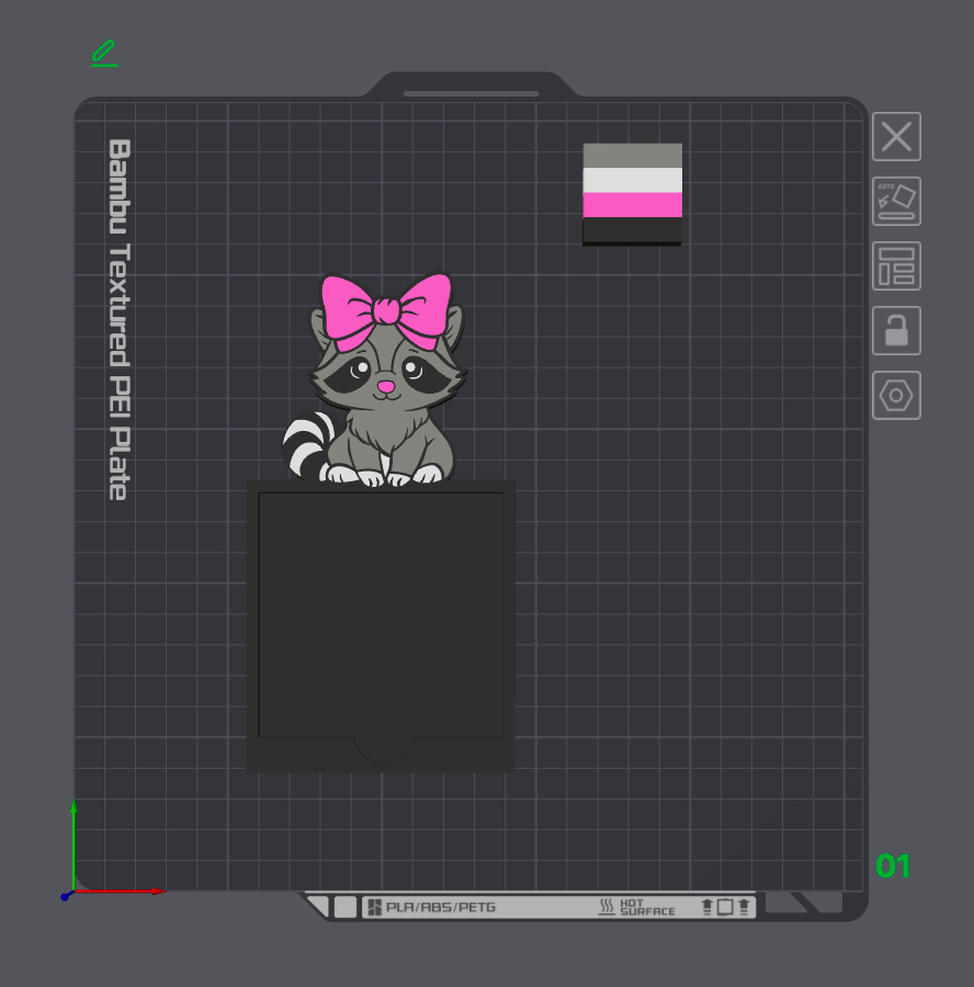 Raccoon Sticky Note Holder