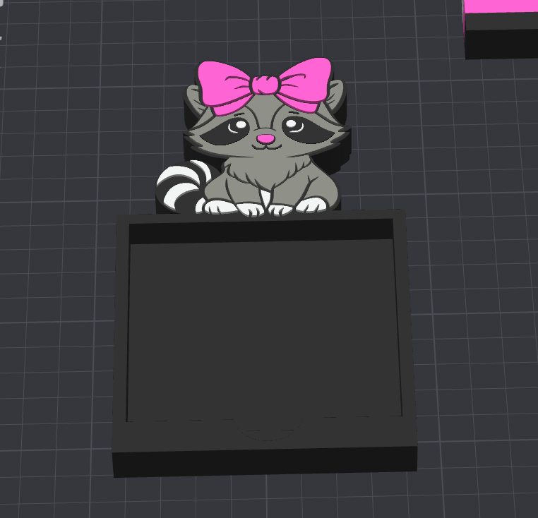 Raccoon Sticky Note Holder