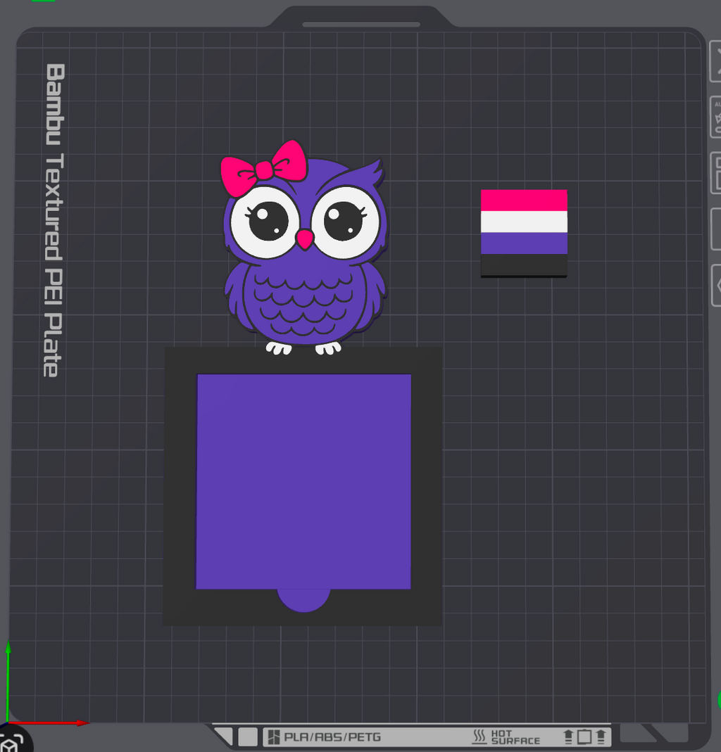 Owl Sticky Note Holder V2