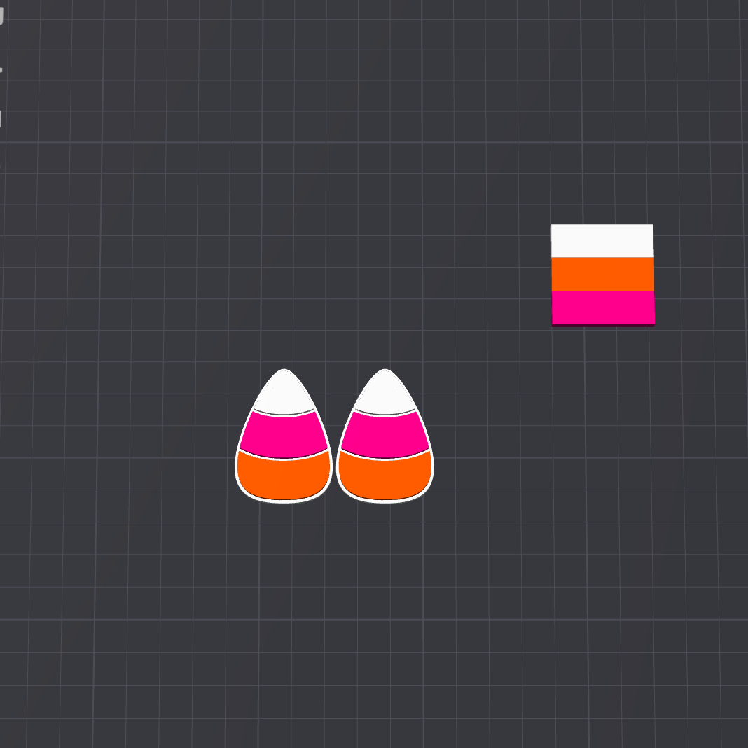 Candy Corn Stud Earrings