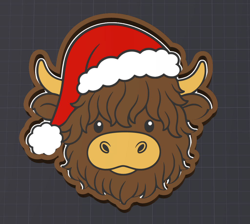 Santa Cow Trinket Tray 3MF File