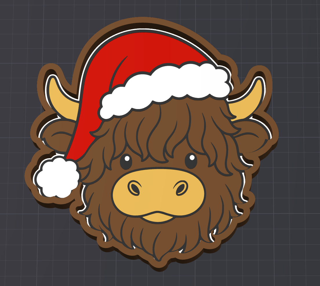 Santa Cow Trinket Tray 3MF File