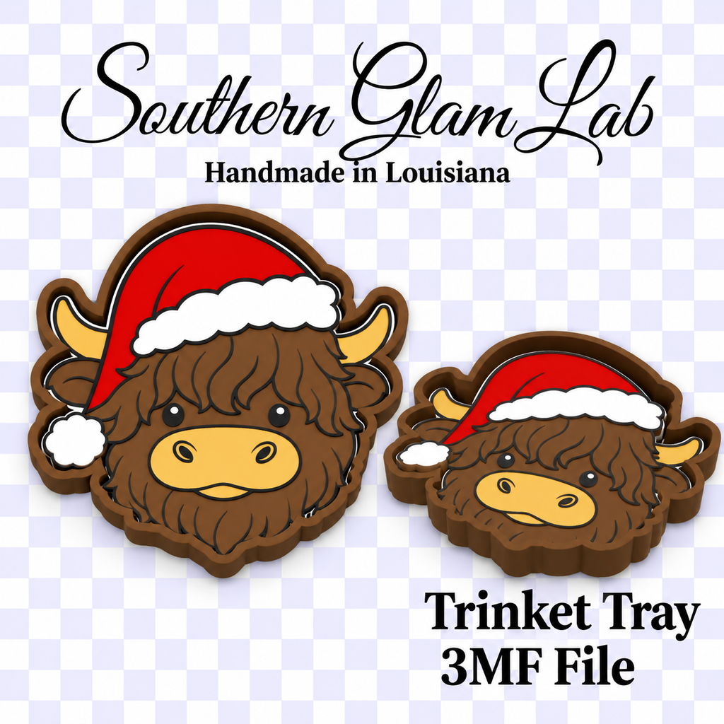 Santa Cow Trinket Tray 3MF File