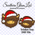 Santa Cow Trinket Tray 3MF File