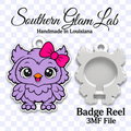 Cute Owl  Badge Reel 3MF File