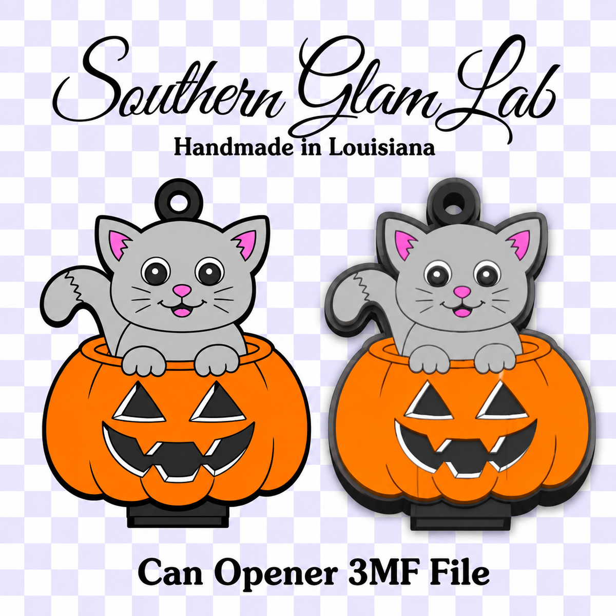 Cat in Pumpkin Can Opener 3MF File