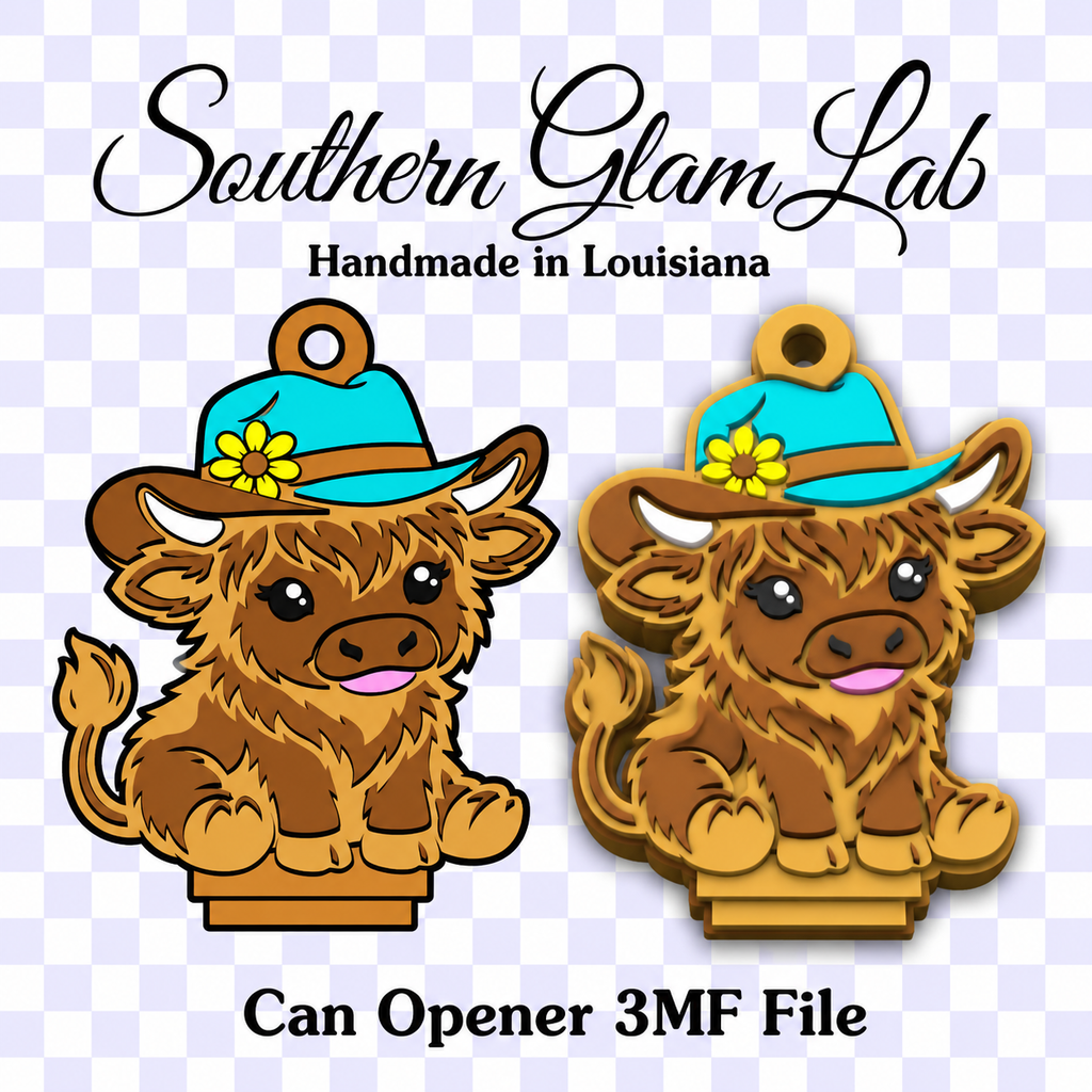 Cowboy Cow Can Opener 3MF File