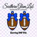 3D Football with Bow Earring File