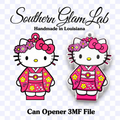 Floral Kimono HK Can Opener 3MF File