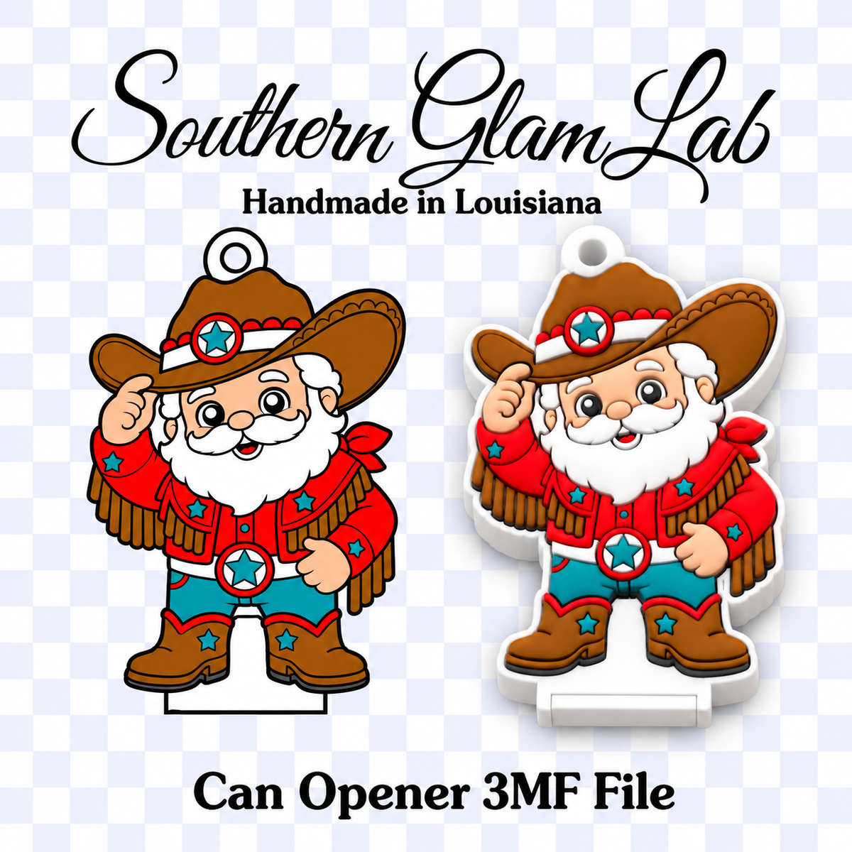 Cowboy Santa Can Opener 3MF File