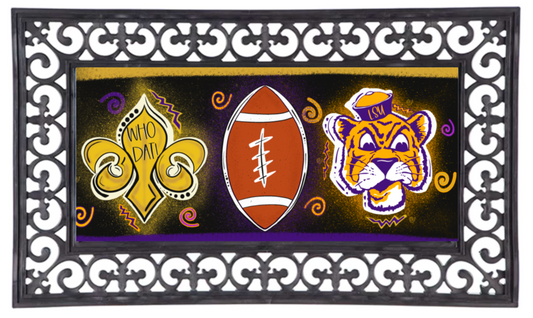 Saints LSU Football Doormat