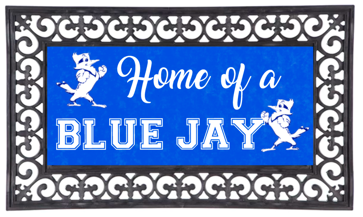 Jesuit Home of a Blue Jay Doormat