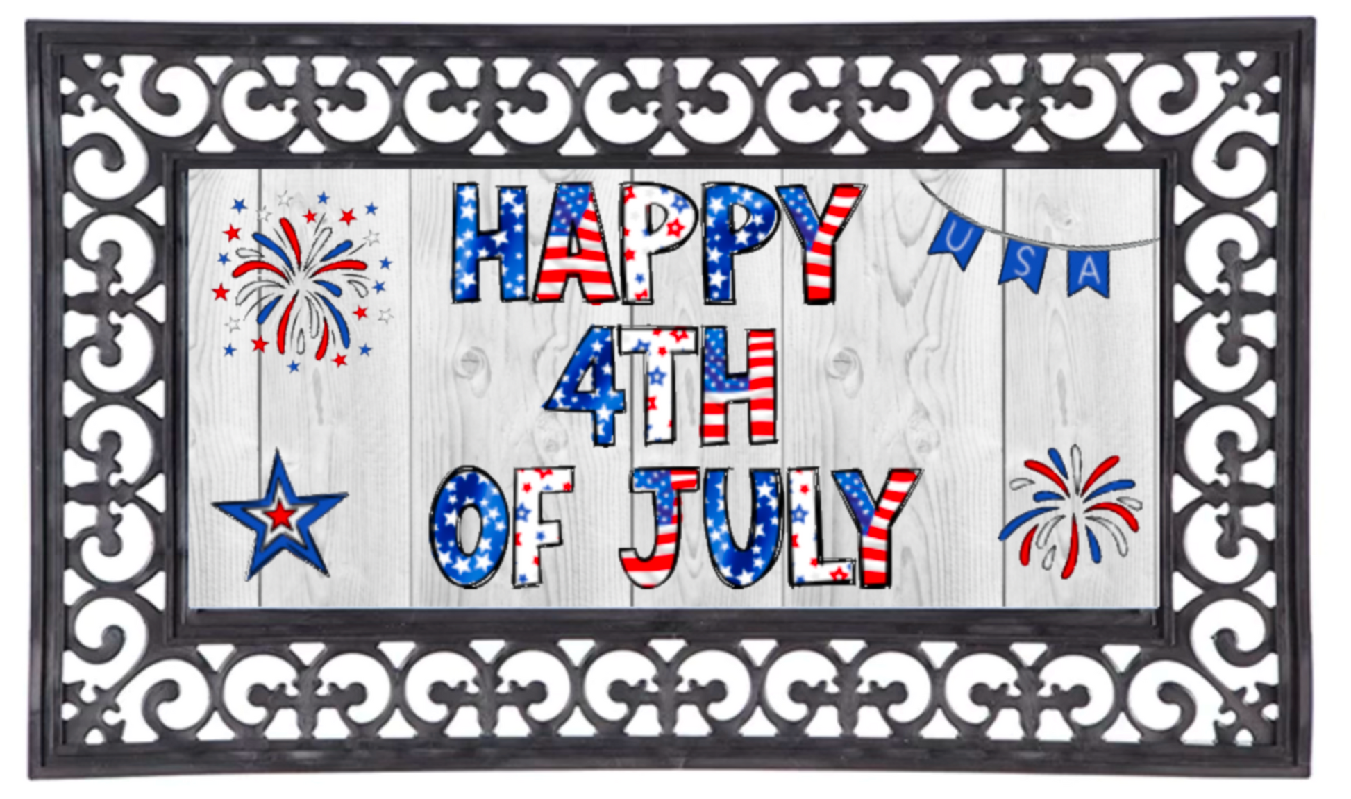 4th of July Door Mat